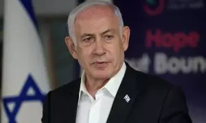 El primer ministro israelí, Benjamin Netanyahu, durante una comparecencia en Ramat Gan (Israel).