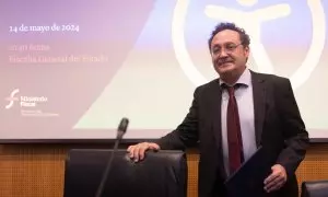 El fiscal general del Estado, Álvaro García Ortiz, a su llegada al acto de presentación de 'Fiscalía Accesible' en una imagen de archivo