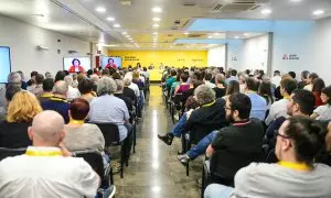 Reunió del darrer Consell Nacional d'ERC d'aquest dissabte.