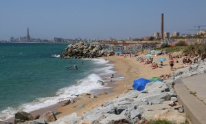 Una petita platja de Montgat