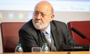 21/06/2024 El presidente del CIS, José Félix Tezanos, en una mesa redonda en la Universidad Complutense el pasado mes de enero.