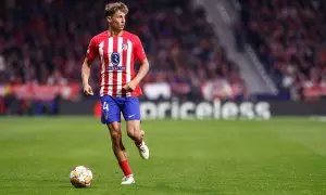 Foto de archivo del jugador del Atlético de Madrid, Marcos Llorente, durante un partido de la Liga de Campeones, a 13 de marzo de 2024, en Madrid.