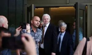 Julian Assange sale de la vista como un hombre libre en las Islas Marianas (EEUU), a 26 de junio de 2024.