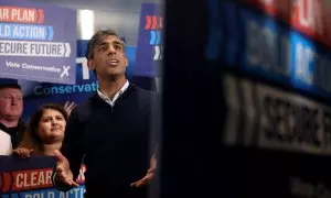 El primer ministro británico y líder del Partido Conservador, Rishi Sunak, en Hampshire, a 3 de julio de 2024.