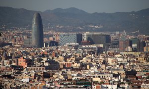 Vistes de Barcelona amb la torre Agbar visible