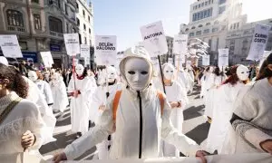 14/07/2024 Miles de personas se manifiestan contra la violencia machista durante  el 25N. Foto de archivo.