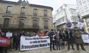 16/07/2024 Decenas de personas salen a la calle durante la cuarta marcha por la devolución de la Casa Cornide en A Coruña (Galicia). Foto de archivo.