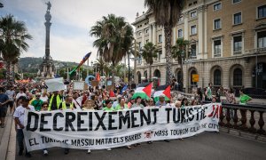 La manfiestació contra la massificació turística d'aquest juny al passeig de Colom