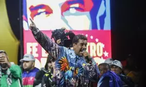 El presidente de Venezuela, Nicolás Maduro, durante un acto de campaña el 4 de julio de 2024.