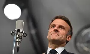 El presidente de Francia, Emmanuel Macron, durante la inauguración de los Juegos Olímpicos de París, a 26 de julio de 2024.