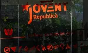 Foto de archivo de la fachada de la sede central de Jovent Republicà, a 5 de agosto de 2024, en Barcelona, Catalunya (España).