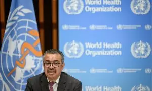 Imagen de archivo del doctor Tedros Adhanom Ghebreyesus durante una conferencia.