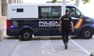 Imagen de archivo de un camión de la Policía Nacional.