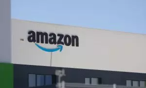 Foto de archivo de un centro logístico de Amazon, en Móstoles, Madrid.