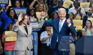 Kamala Harris y Joe Biden, este jueves 15 de agosto de 2024, en Upper Marlboro (Maryland).