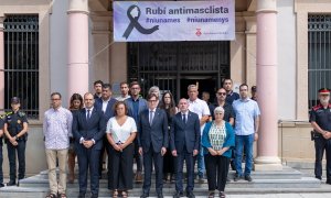 21/08/2024 Minuto de silencio por el asesinato machista ocurrido en Rubí (Barcelona), a 21 de agosto de 2024.