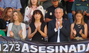 22/08/2024 Minuto de silencio por la última víctima de violencia de género en Barcelona. Con este ya son 31 los casos registrados en 2024. Foto de archivo.