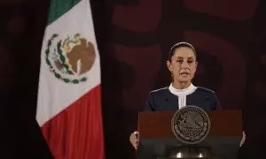 La presidenta electa de México, Claudia Sheinbaum, durante un acto celebrado en junio.