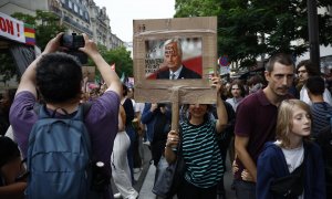 Protestas en París contra el nombramiento de Barnier, a 7 de septiembre de 2024.