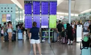 28/07/2024 - Una imatge de l'interior de l'aeroport del Prat a finals de juliol d'aquest 2024.