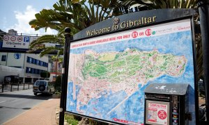 Un mapa de Gibraltar.