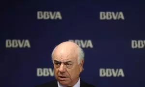 El entonces presidente del BBVA, Francisco González, en una rueda de prensa en noviembre de 2010, en Madrid. — Eduardo Parra/ Europa Press