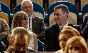 El presidente del Gobierno, Pedro Sánchez, y su esposa Begoña Gómez, en una imagen de archivo.