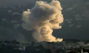 Humo en Kafr Kila, en el sur del Líbano.