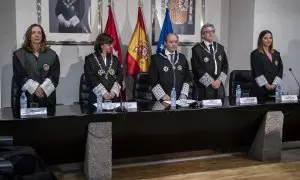 La cúpula judicial madrileña, en la inauguración del año judicial 2022-2023, en el TSJ de Madrid