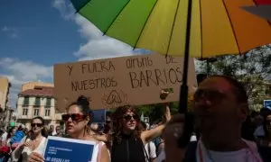 Imagen de archivo de una manifestación contra los alquileres abusivos y en defensa de una vivienda digna en Málaga.