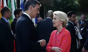 El presidente del Gobierno, Pedro Sánchez y la presidenta de la Comisión Europea, Ursula von der Leyen, en una imagen de archivo.