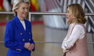 Ursula von der Leyen y Giorgia Meloni