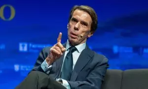 El expresidente del Gobierno José María Aznar en un aparición pública en Mallorca, a 10 de octubre de 2024.