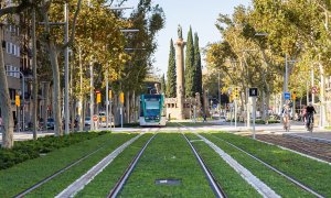 El tramvia per la Diagonal