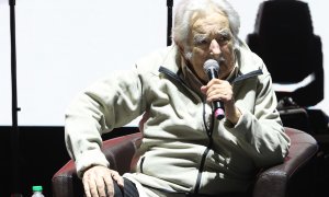 José Mujica, en un acto de cierre de campaña en Montevideo.