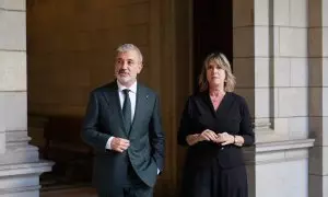 L'alcalde de Barcelona, Jaume Collboni, i la Comissionada de la Nit, Carmen Zapata