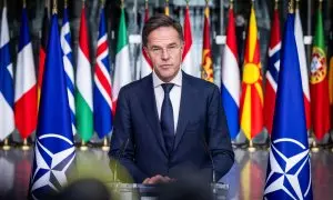 El secretario general de la OTAN, Mark Rutte, declarando después de la visita de una delegación de alto nivel de Corea del Sur para informar a la Alianza sobre la cuestión.