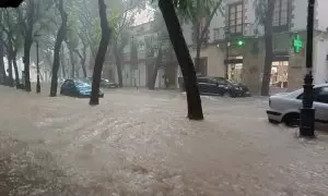 La Aemet amplía el aviso naranja para toda la provincia de Cádiz hasta la media noche.