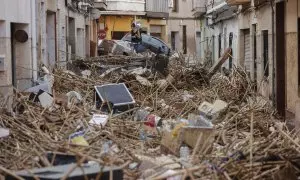 Vista de una calle afectada por las inundaciones en Paiporta, a 30 de octubre de 2024.