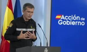 - El general jefe de la UME, Javier Marcos, ofrece una rueda de prensa para informar de lo abordado en la séptima reunión del Comité de crisis para el seguimiento de los efectos de la DANA