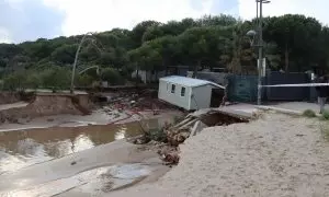 Imatge del càmping Torre de la Móra afectat pels aiguats