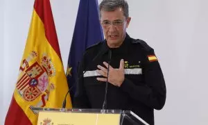 El general jefe de la UME, Javier Marcos, comparece ante los medios para informar de lo abordado en la reunión del comité de crisis para el seguimiento de los efectos de la dana,