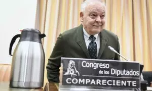 El excomisario de la Policía Nacional Eugenio Pino durante la Comisión de Investigación en el Congreso de los Diputados