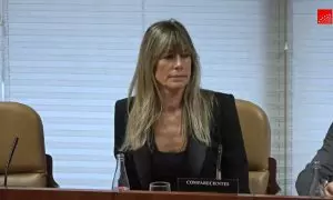 Begoña Gómez, esposa del presidente del Gobierno, Pedro Sánchez, en la Asamblea de Madrid