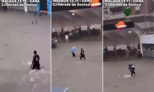 Un joven migrante rescata a una mujer atrapada por la DANA en Málaga.