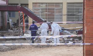 El colegio Luis Vives tras el derrumbe del porchado, a 24 de noviembre de 2024, en Massanassa, València.