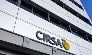 El logo de Cirsa en su sede en Barcelona.