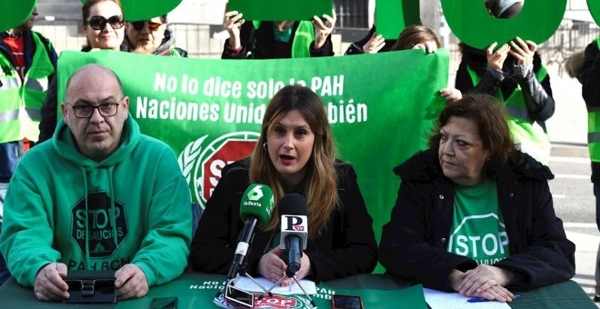 La PAH lanza su campaña de presión al Gobierno, al que responsabiliza ya de 8.000 desahucios