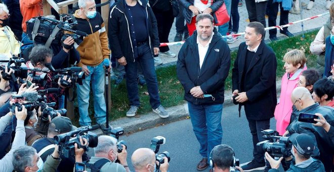 Manifestación por los presos de ETA en Donostia con el apoyo de ERC y JxCat