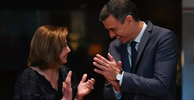 Sánchez distingue a Nancy Pelosi por su defensa de la democracia y su capacidad para "romper los techos de cristal"